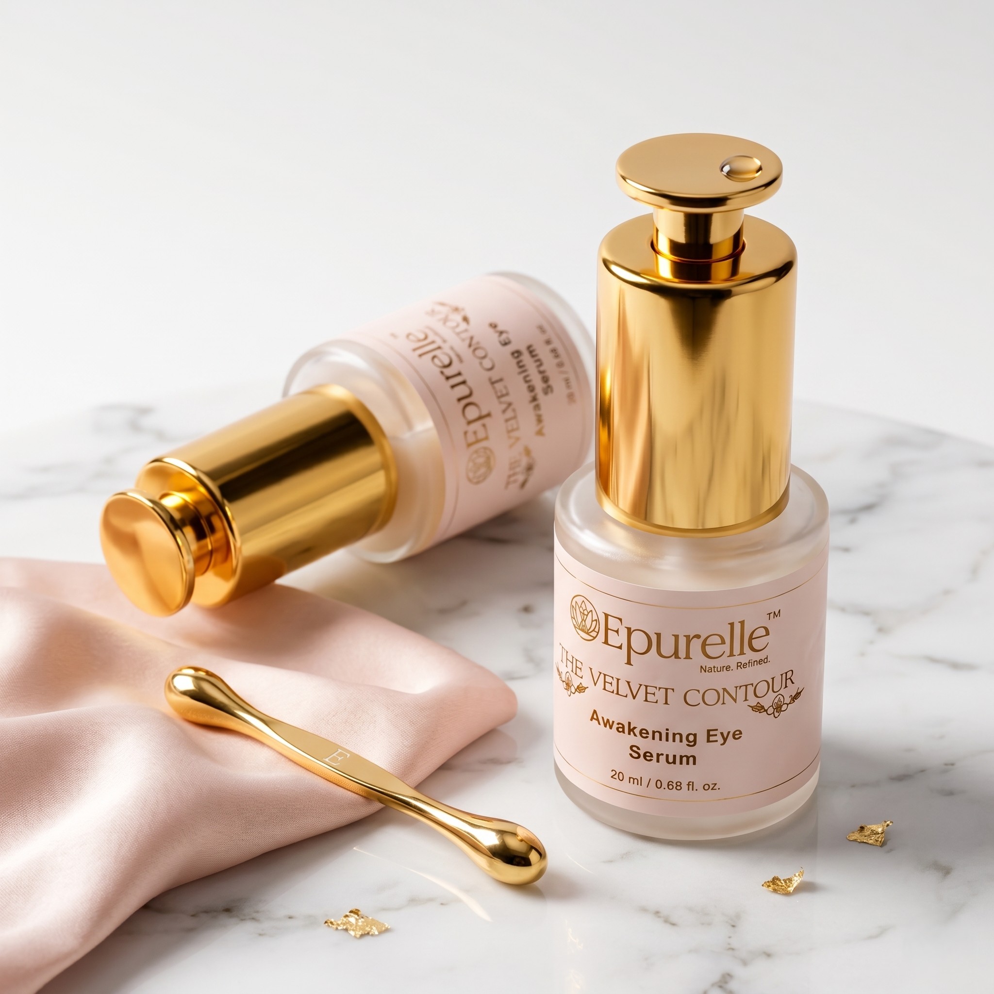 THE VELVET CONTOUR | Awakening Eye Serum 3 Velvet Contour eye serum with Caffeine, Rose Water and Bakuchiol — botanical eye serum India